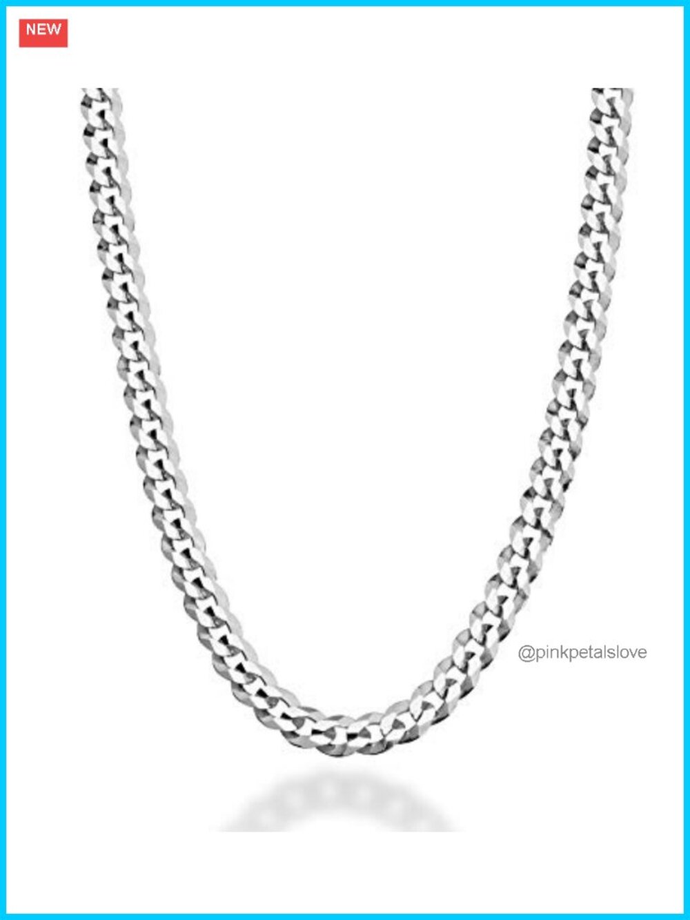 Italian 925 Sterling Silver 5mm Cuban Link Chain Necklace